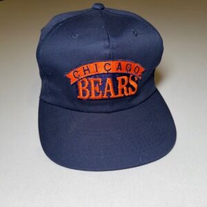 VTG Chicago Bears Sports Specialties Hat Cap Blue Misprint MLB NFL Snapback EUC